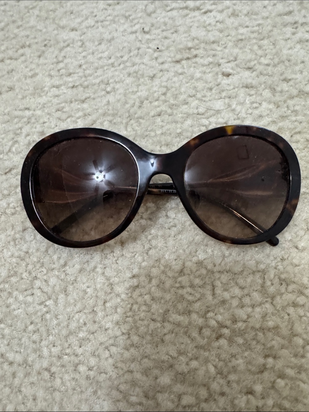 Burberry Oversized Tortoiseshell Sunglasses - Brown Gradient Lenses